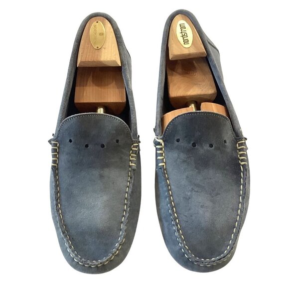 Allen Edmonds Supersport Suede Camp Moccasin Men\'s Size 10 Blue main image 4